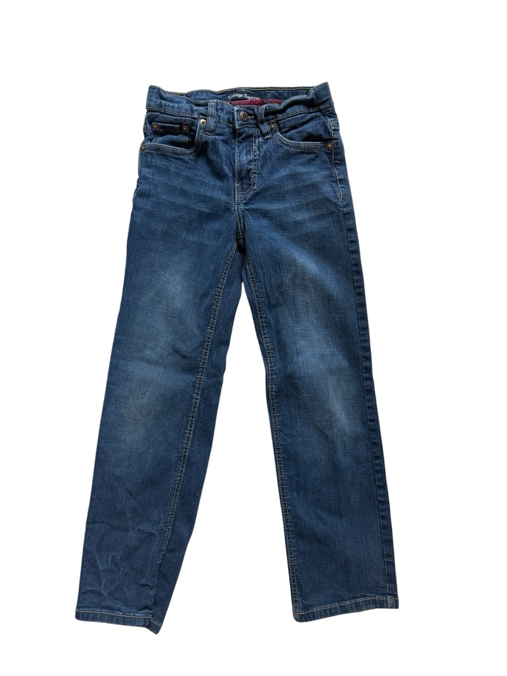 Express Vintage Boys Size 8 Dark Wash Stretch Bootcut Jeans Kids Denim Pants